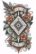 dart arrow tattoo design idea