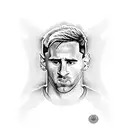 Messi, Xavi e Iniesta  tattoo design idea