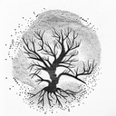 Ash tree tattoo design idea
