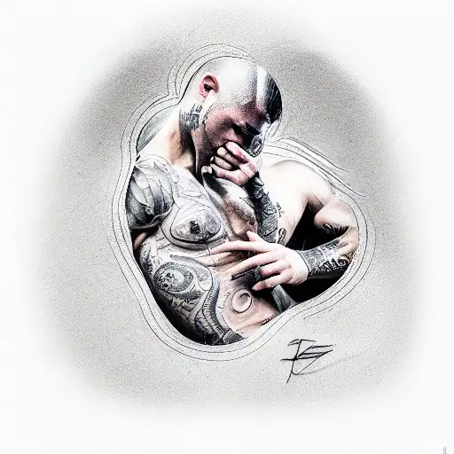 Lew, testosteron, zegar, samolot tattoo design idea