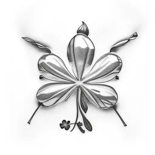 4 Leaf Clover tattoo design idea