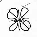 4 Leaf Clover tattoo design idea