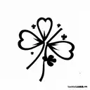 4 Leaf Clover tattoo design idea