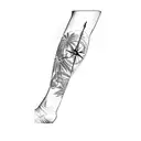 a compass and palm trees tattoo design idea