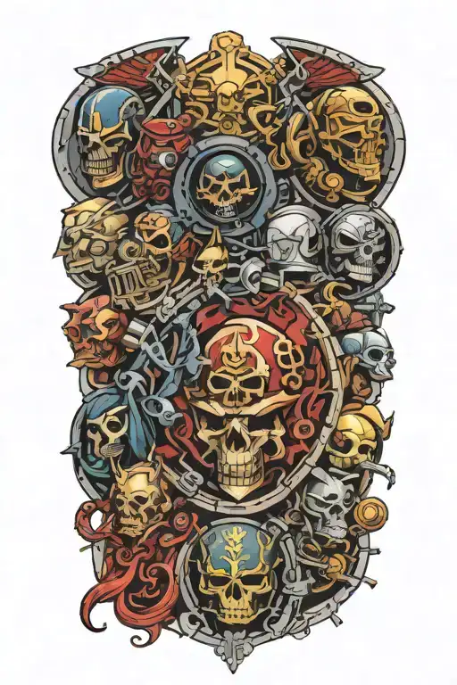 warhammer 40k universe tattoo design idea