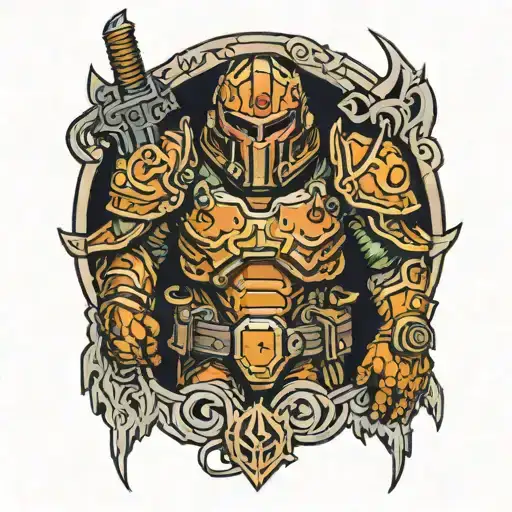 doom slayer tattoo design idea