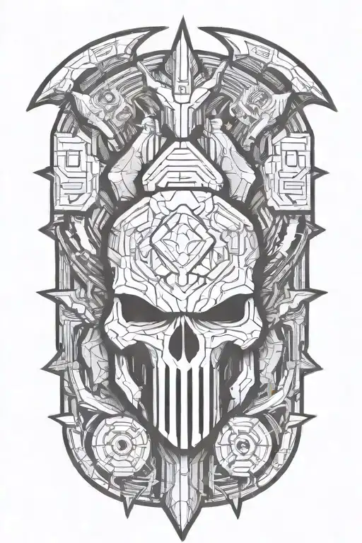 doom slayer tattoo design idea