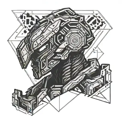 doom slayer tattoo design idea