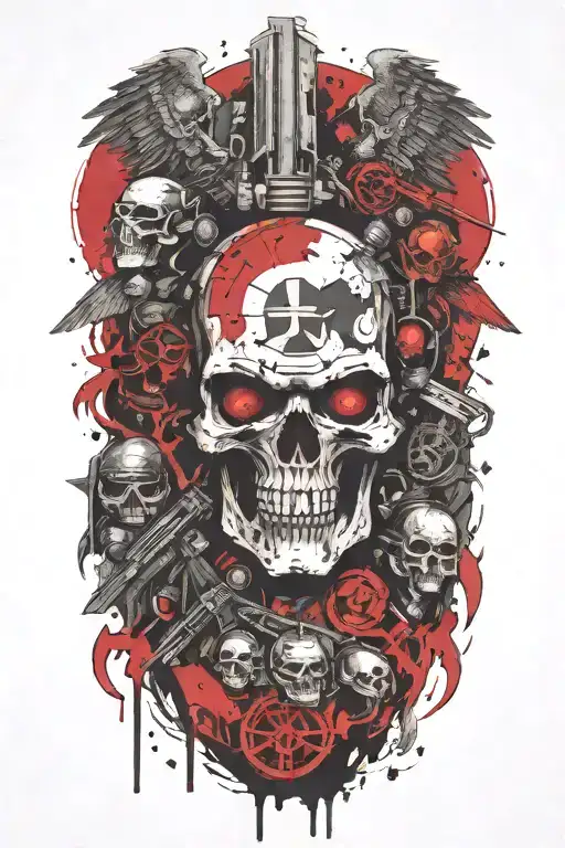 warhammer 40k Dark Angels tattoo design idea