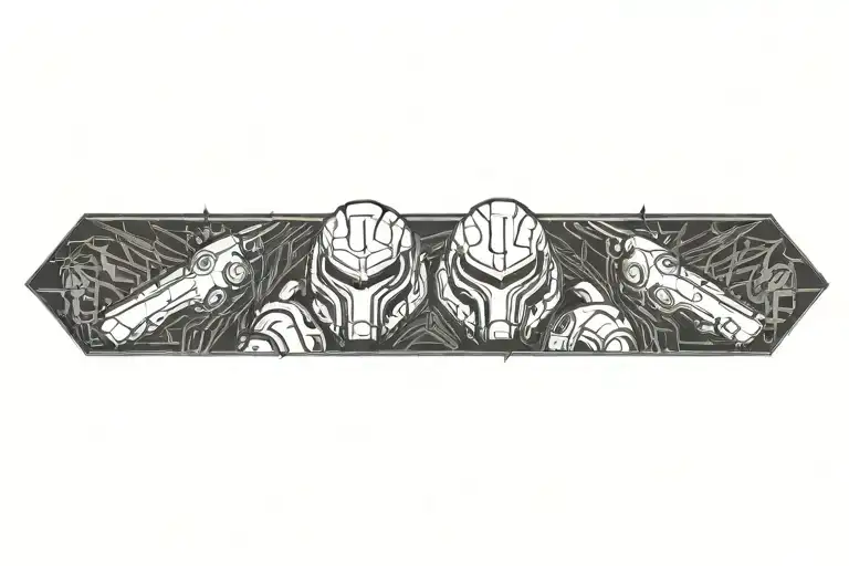 doom slayer tattoo design idea