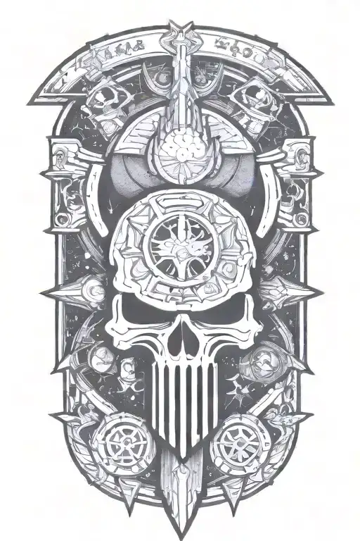 warhammer 40k space marine tattoo design idea