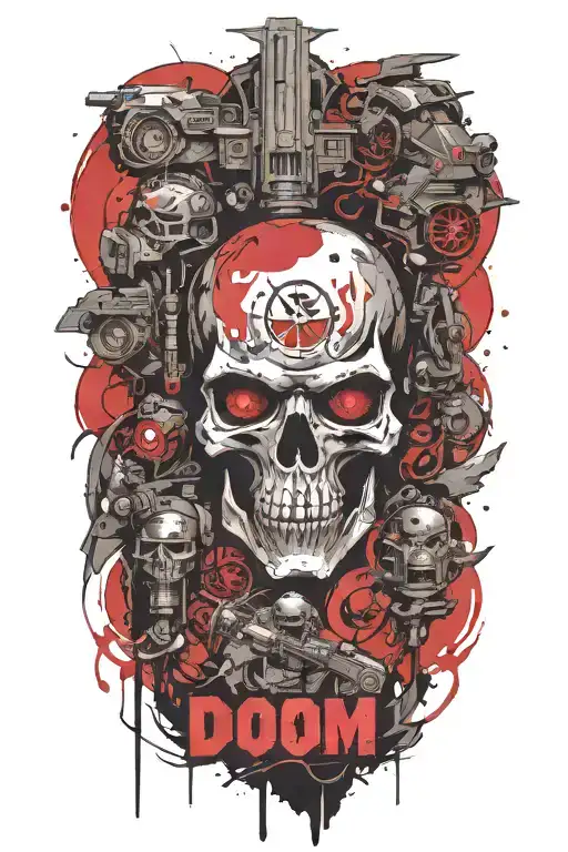 warhammer doom video game tattoo design idea