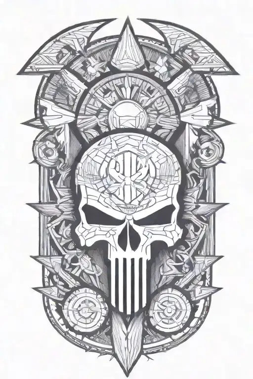 punisher logo tattoo design idea