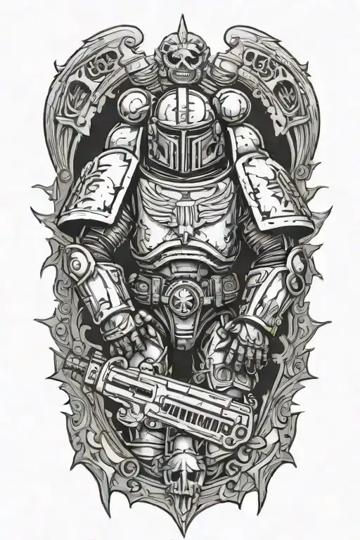 space marine warhammer    tattoo design idea
