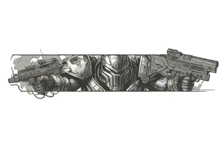 doom slayer tattoo design idea