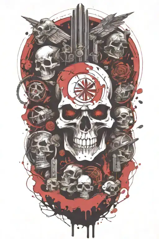 warhammer 40k Dark Angels tattoo design idea