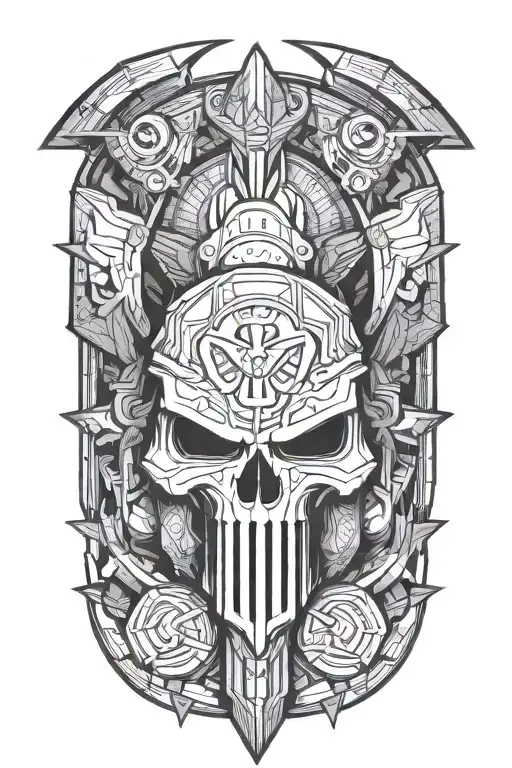 warhammer 40k space marine tattoo design idea
