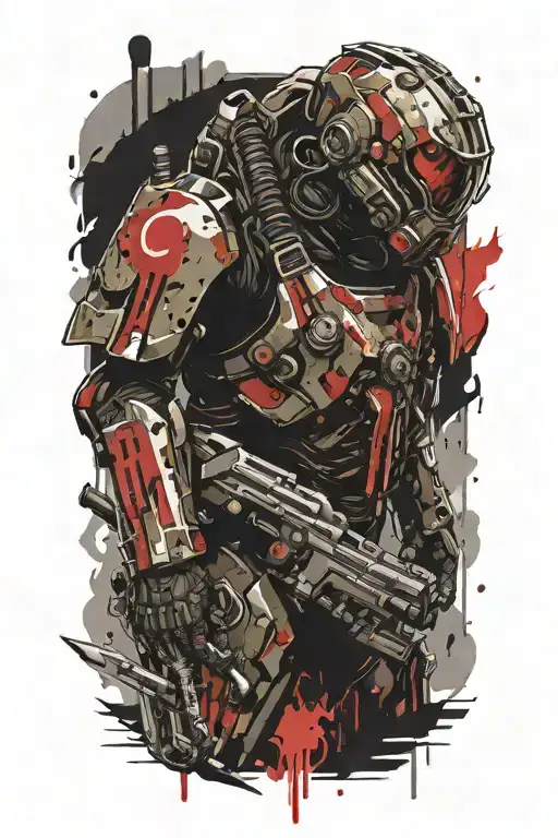 doom slayer tattoo design idea