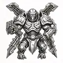 doom slayer tattoo design idea