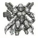 doom slayer tattoo design idea