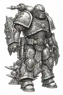 warhammer 40k space marine dark side tattoo design idea