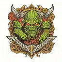 doom slayer tattoo design idea