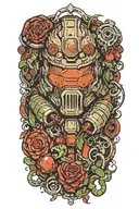 doom slayer tattoo design idea