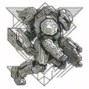 doom slayer tattoo design idea