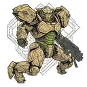 doom slayer tattoo design idea