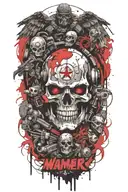 warhammer 40k Dark Angels tattoo design idea