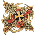 iron cross tattoo design idea