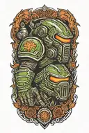 doom slayer tattoo design idea