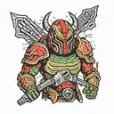 doom slayer tattoo design idea