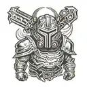 doom slayer tattoo design idea