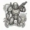 doom slayer tattoo design idea