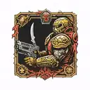 doom slayer tattoo design idea