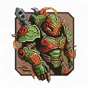 doom slayer tattoo design idea