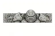 doom slayer tattoo design idea