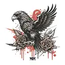 german imperial eagle, warhammer 40k soldier, font doom, roses tattoo design idea