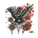 german imperial eagle, warhammer 40k soldier, font doom, roses tattoo design idea