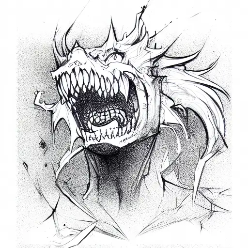 ADHD scream tattoo design idea