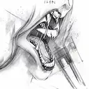 ADHD scream tattoo design idea