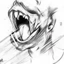 ADHD scream tattoo design idea