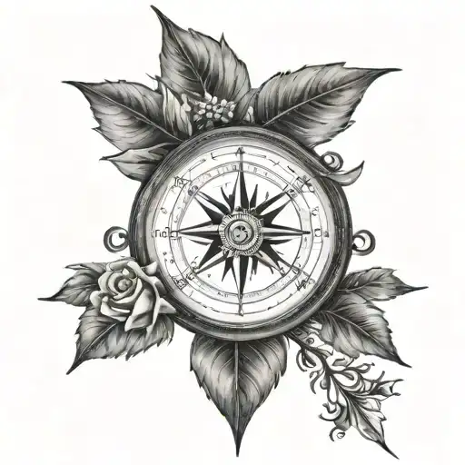 compass rose second chances  tattoo design idea
