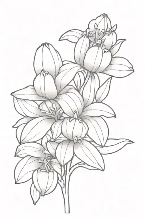 Hyacinth  tuber tattoo design idea