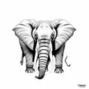 elephant attack tattoo design idea