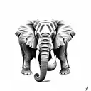 elephant attack tattoo design idea