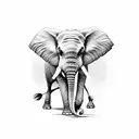 elephant in greece tattoo design idea