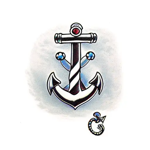 anchor with banners that say "Weston Thomas" and "5-12-21" tattoo design idea