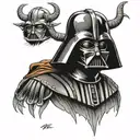 darth Vader goat head tattoo design idea